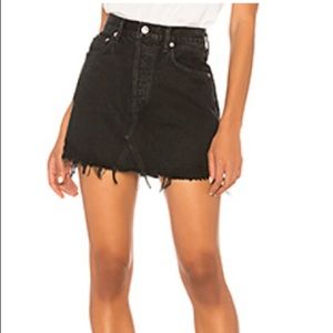 Agolde Quinn High Rise Skirt - Black